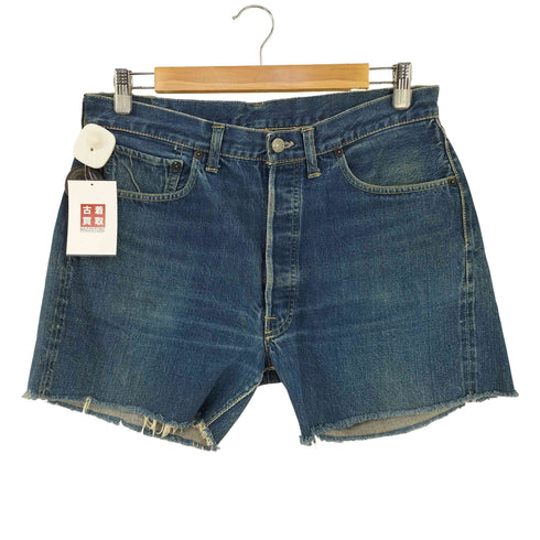 リーバイス Levis BIGE ボタン裏W Vステッチ ウエスト上シングル ズレカン 不均等V 501 デニムショーツ メンズ 35INCH