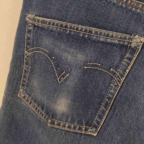 リーバイス Levis BIGE ボタン裏W Vステッチ ウエスト上シングル ズレカン 不均等V 501 デニムショーツ メンズ 35INCH