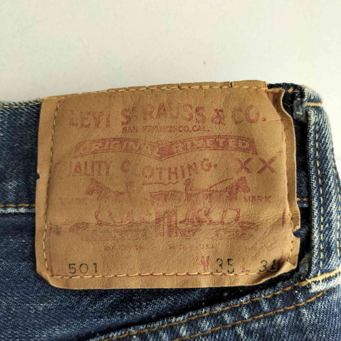 リーバイス Levis BIGE ボタン裏W Vステッチ ウエスト上シングル ズレカン 不均等V 501 デニムショーツ メンズ 35INCH