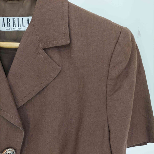 マレーラ MARELLA イタリア製 リネン100 半袖 ジャケット レディース 42