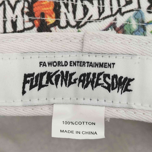 ファッキンオーサム FUCKING AWESOME ステッカー ロゴ バケット ハット メンズ