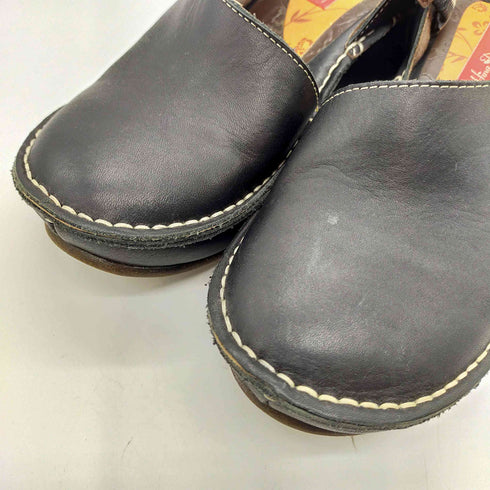HINA DAY GREEN Leather Sabots レザー サボ サンダル レディース JPN:M