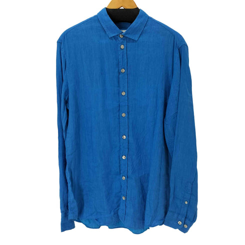 アルマーニコレツィオーニ ARMANI COLLEZIONI L/S コットンリネンシャツ メンズ import:L