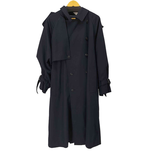 エマクローズ EMMA CLOTHES TR綾ストレッチ オーバーサイズヨークワイドトレンチコート レディース JPN:L