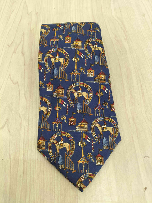 サルヴァトーレフェラガモ Salvatore Ferragamo MADE IN ITALY 総柄シルクネクタイ メンズ