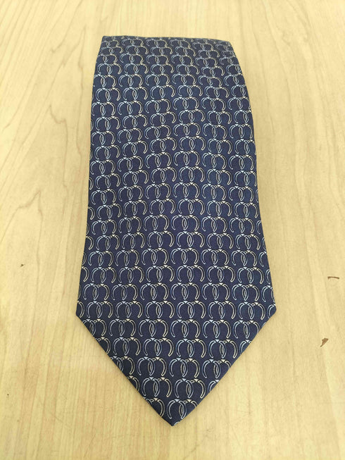サルヴァトーレフェラガモ Salvatore Ferragamo MADE IN ITALY 馬柄シルクネクタイ メンズ