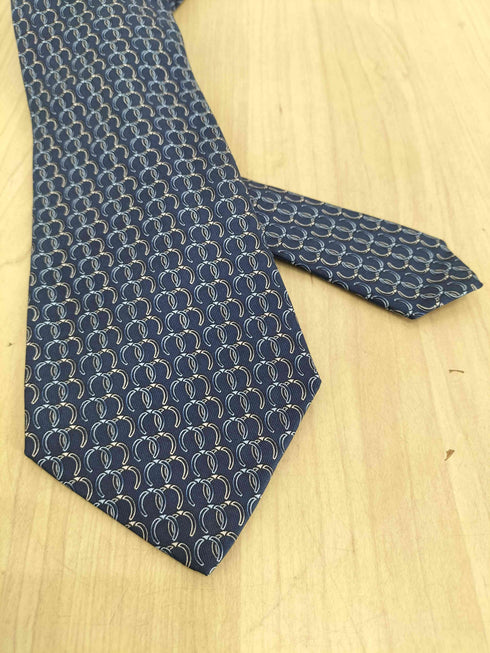 サルヴァトーレフェラガモ Salvatore Ferragamo MADE IN ITALY 馬柄シルクネクタイ メンズ