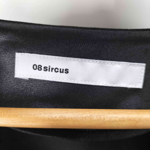 ゼロエイトサーカス 08sircus 22AW サテンV ネックドレープシャツ レディース JPN:1