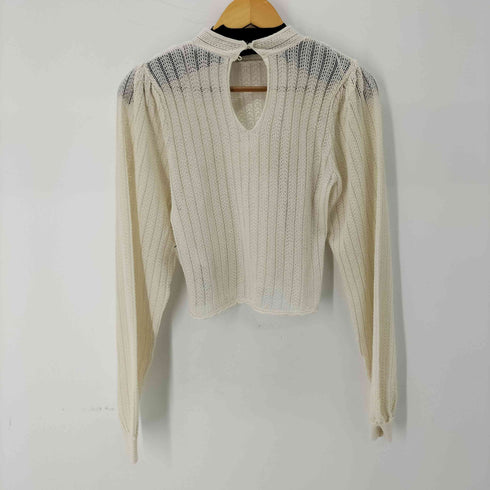 ザラ ZARA L/S レースデザインニットトップス レディース import:S