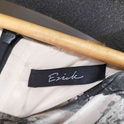 EZICK Brush pattern スリットスリーブワンピース レディース FREE