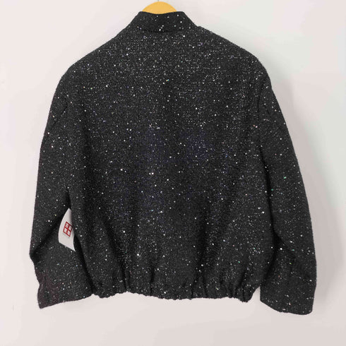 ラメデザインボンバージャケット メンズ import:M
