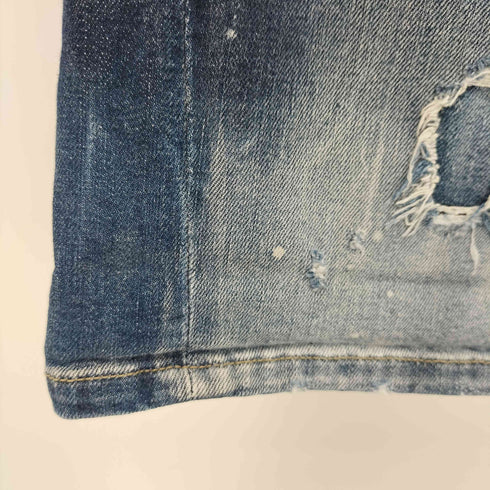 premium mood denim superior PMDS ペイント ダメージ デニムショーツ レディース 32