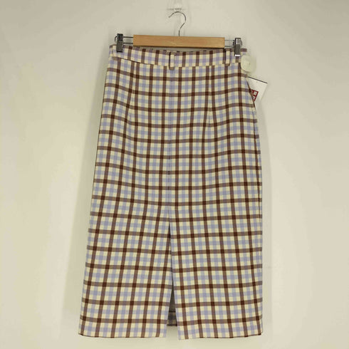 ザラ ZARA チェック柄 ロング スカート レディース M