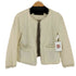 ザラ ZARA ツイード ノーカラージャケット レディース import:S