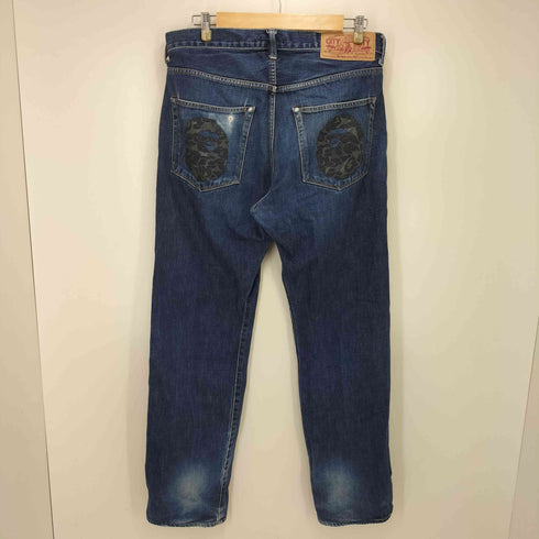 アベイシングエイプ A BATHING APE CAMO APE HEAD DENIM PANTS カモ エイプ ヘッド デニム パンツ メンズ JPN:M