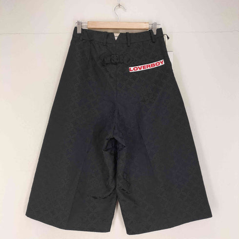 チャールズジェフリーラバーボーイ CHARLES JEFFREY LOVERBOY バックロゴ 総柄ワイドクロップドスラックス 袴パンツ メンズ 30