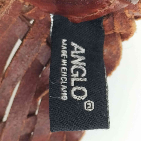 ANGLO 英国 イングランド製 レザー メッシュベルト メンズ