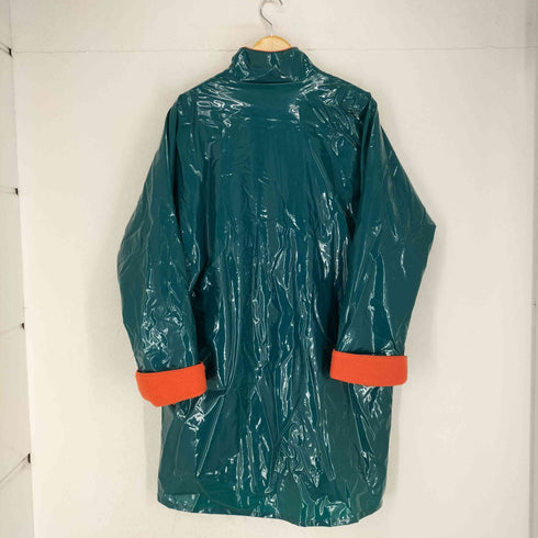 KENN SPORN エナメル×フリース スナップボタンハーフコート メンズ L
