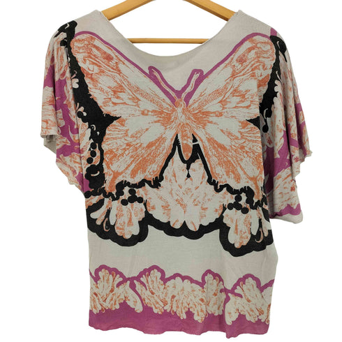 ミスシックスティ MISS SIXTY ボートネックカットソー 切りっぱなし レディース import:M