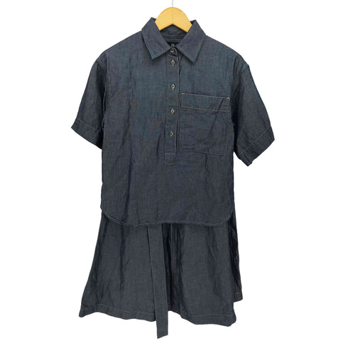 バナナリパブリック BANANA REPUBLIC 24SS Oversized TENCEL™-Linen Popover Shirt シャツ+スカート セットアップ レディース xs