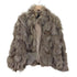 REAL FUR ブルーFOX ファー ジャケット レディース