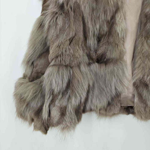 REAL FUR ブルーFOX ファー ジャケット レディース