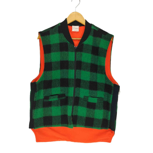 CODET ウール×フリース バッファローチェック ジップベスト MADE IN CANADA メンズ L