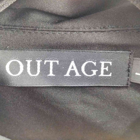 OUT AGE ツートーン レタリングプリント シャツ メンズ JPN:L