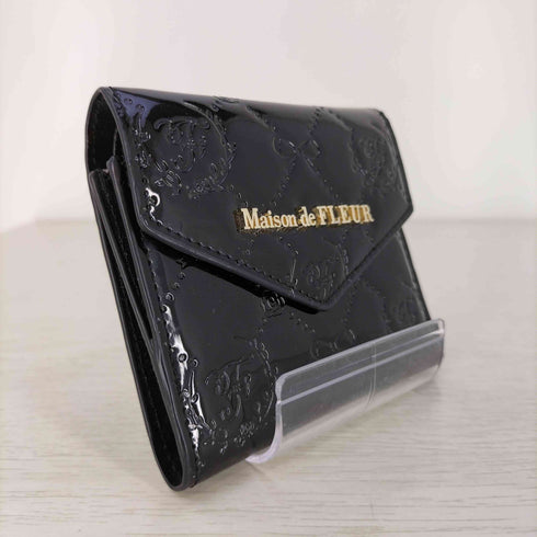メゾンドフルール Maison de FLEUR エナメルモノグラムウォレット レディース