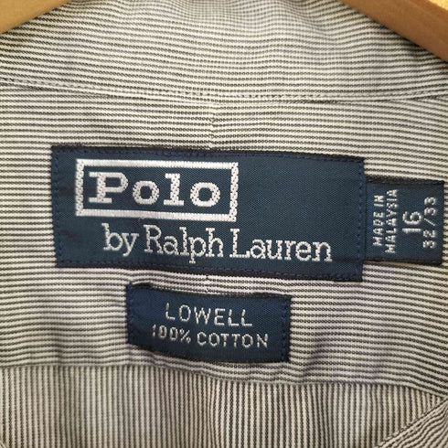 ポロバイラルフローレン Polo by RALPH LAUREN LOWELL ポニー刺繍 レギュラーカラーシャツ メンズ 16 32/33
