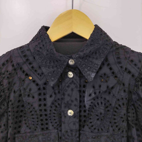 ガニー Ganni アイレット刺繍カットワークシャツワンピース レディース JPN:34