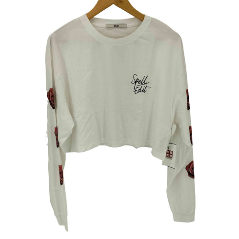 SPELLEDIT アームローズプリント L/S Tシャツ レディース