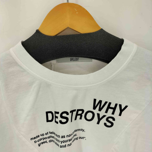 SPELLEDIT クロップド プリントTシャツ レディース