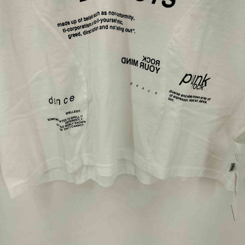 SPELLEDIT クロップド プリントTシャツ レディース