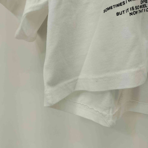 SPELLEDIT クロップド プリントTシャツ レディース