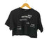 SPELLEDIT クロップド プリントTシャツ レディース