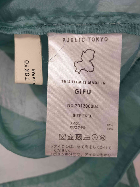 パブリックトウキョウ PUBLIC TOKYO バンドカラーシアーシャツ レディース FREE
