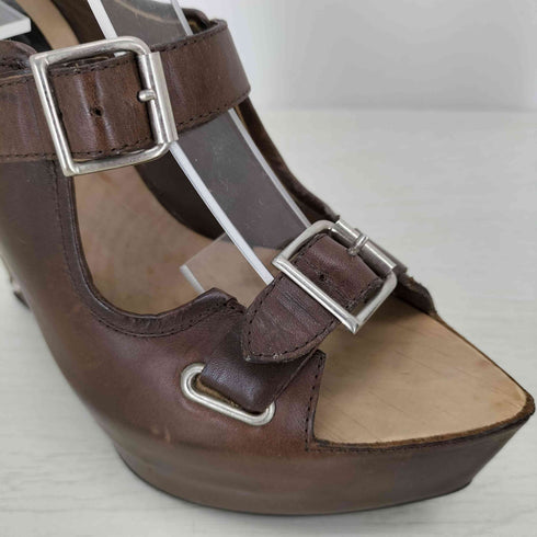 マルニ MARNI イタリア製 ウェッジソールスタッズストラップパンプス レディース EUR:37