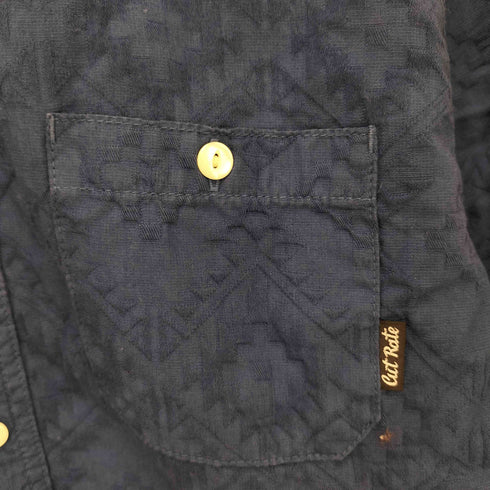 カットレイト CUTRATE ジャガード ノルディック 柄 L/S ボタンダウン シャツ メンズ import:L