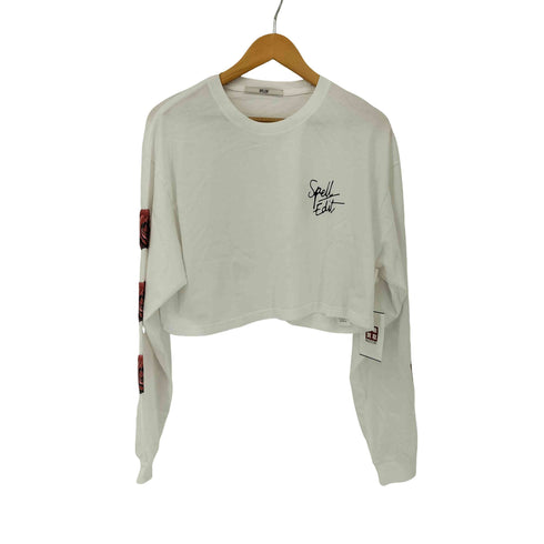 SPELLEDIT アームローズプリント L/S Tシャツ レディース