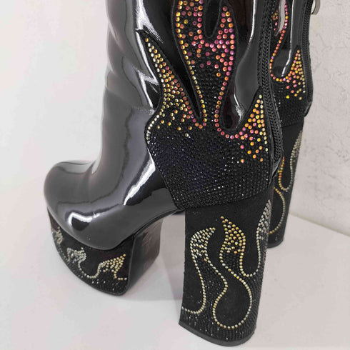 azalea wang ラインストーン ハイヒールブーツ レディース 7
