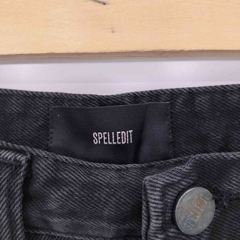 SPELLEDIT インサイドアウト カットオフ ブラックデニム メンズ