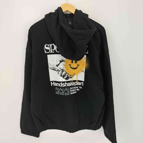 SPELLEDIT バックプリント ジップパーカー レディース