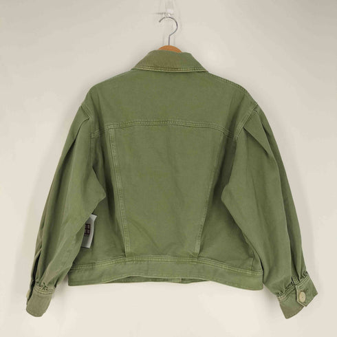 ザラ ZARA タックスリーブ デニムジャケット レディース import:L