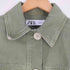 ザラ ZARA タックスリーブ デニムジャケット レディース import:L