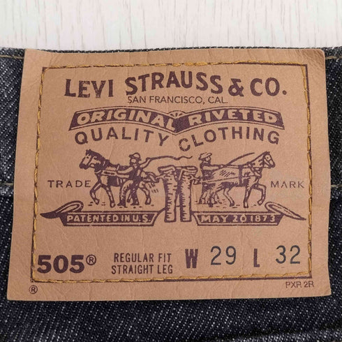 リーバイス Levis 90S USA製 505 ボタン裏585 オレンジタブ 先染め ブラック デニム メンズ W29 L32