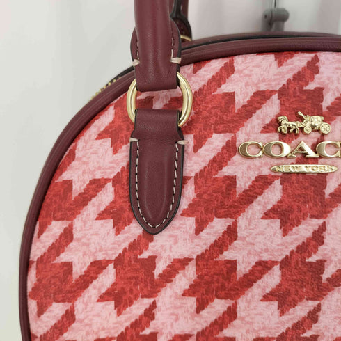 コーチ COACH シドニー サッチェル・ハウンドトゥース プリント 2way バッグ レディース