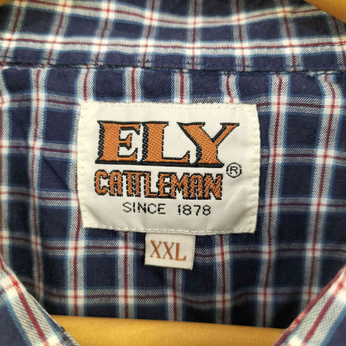 エリーキャトルマン ELY CATTLEMAN チェック ウエスタンシャツ メンズ import:XXL