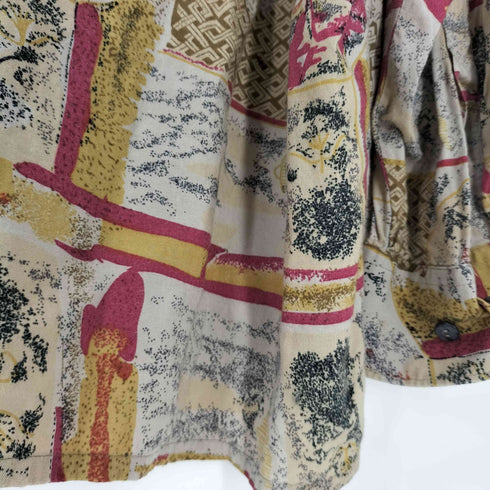 Camargue 総柄 レーヨン シャツ メンズ import:XL