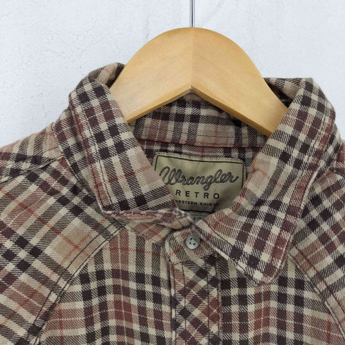 ラングラー Wrangler retro チェック ウエスタンシャツ メンズ import:XL